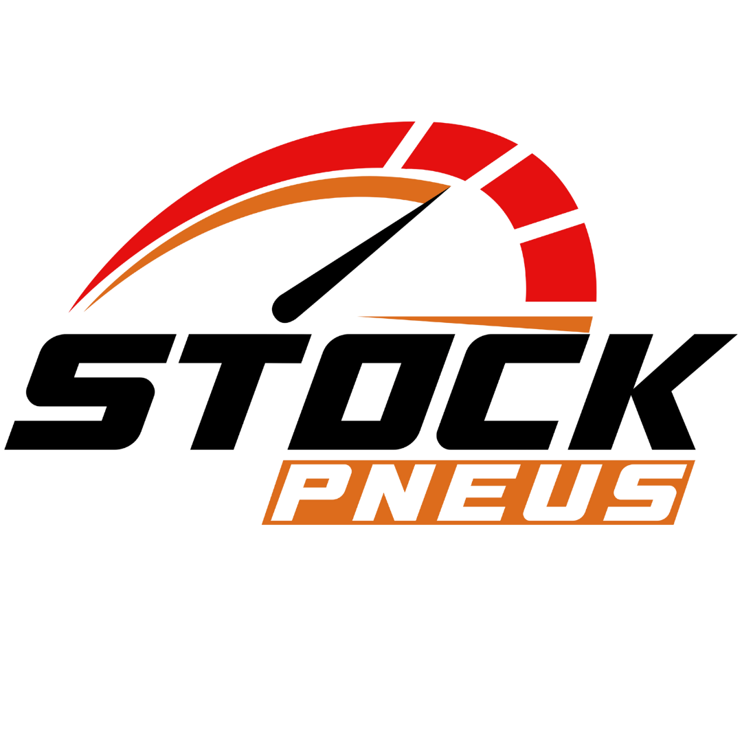 Logo Stock Pneus em Belo Horizonte e região fundo transparente